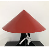 [A-027-1] Red Triangular War Hat (Jingasa)