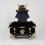 【O-054-K】Navy and Red Thread Laced Black Barrel-shaped Two-piece Dou Armor (Helmet Only)：紺赤糸威黒桶側二枚胴具足（兜のみ）