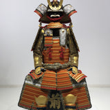 【O-006】Gold Small Plate Scarlet Laced Two-Piece Cuirass Armor：金小札緋威二枚胴具足