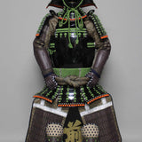 【O-030】Light Green Thread Laced Vertical Seam Two-Piece Cuirass Armor：萌黄糸威縦矧二枚胴具足