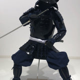 【O-075】Dark blue lacing black lacquered two-plate cuirass Jidai Festival set：濃紺糸威黒桶側二枚胴　時代祭りセット