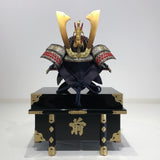 【O-013-K】Deep navy blue thread laced fur pull two-piece cuirass armor (helmet only)：紺糸威毛引二枚胴（兜のみ）