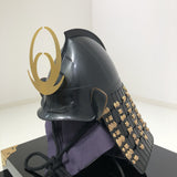 【O-023-K】Woodpecker thread laced vertical joined two-piece cuirass armor (helmet only)： 啄木糸威縦矧二枚胴（兜のみ）