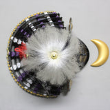 【O-039-K】Wisteria white thread laced raised fur two-piece cuirass armor (helmet only)：藤白糸威毛立二枚胴具足（兜のみ）