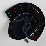 【O-054-K】Navy and Red Thread Laced Black Barrel-shaped Two-piece Dou Armor (Helmet Only)：紺赤糸威黒桶側二枚胴具足（兜のみ）
