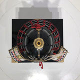 【O-048-K】Red Thread Laced Iyo-sugake Two-piece Dou Armor (Helmet Only)：赤糸威伊予素懸二枚胴具足（兜のみ）