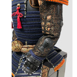 【O-015】Dark Navy Blue Thread Laced Contemporary Small Plate Two-Piece Cuirass Armor：濃紺糸威当世小札二枚胴具足