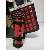 【O-033】Black Thread Laced Iyo Waist-Covering Two-Piece Cuirass Armor (Matte Finish)：黒糸威伊予腰取二枚胴具足（艶消し）