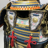 【O-032】Navy Blue Laced Chest-Covering Two-Piece Cuirass Armor：紺糸威胸取二枚胴具足