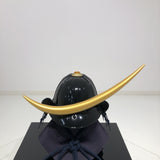 【O-074-K】Deep navy blue thread laced cloud dragon two-piece cuirass armor (helmet only)：濃紺糸威雲龍二枚胴具足（兜のみ）