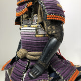 【O-011】Large Plate Purple Gradation Laced Haramaki Armor (Ninotani Helmet)：本大札紫裾濃威腹巻鎧（二之谷兜）
