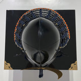 【O-051-K】Navy Blue Thread Laced Black Matte Finish Riveted Two-piece Dou Armor (Momogata) (Helmet Only)：紺糸威黒艶消鋲綴二枚胴具足（桃形）（兜のみ）