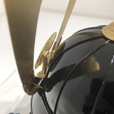 【O-058-K】Dark blue thread laced black barrel shoulder guards two-piece cuirass armor with a helmet featuring a kuwagata (horn-shaped crest) (helmet only)：紺糸威黒桶側二枚胴具足（鍬形）（兜のみ）