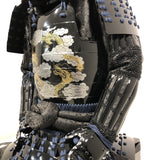 【O-074】Deep navy blue thread laced cloud and dragon two-piece cuirass armor：濃紺糸威雲龍二枚胴具足