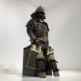 【O-069】Black thread laced chest-fastened ridge two-piece cuirass armor：黒糸威胸取鎬二枚胴具足