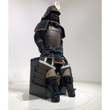 【O-045】Navy Blue Thread Laced Rusted Iron Riveted Two-Piece Cuirass Armor：紺糸威鉄錆鋲綴二枚胴具足