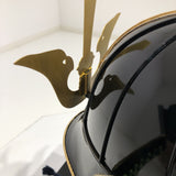 【O-044-K】Deep navy blue thread laced yomogi diamond laced two-piece cuirass armor (helmet only)：紺糸威蓬菱綴二枚胴具足（兜のみ）