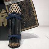 【O-015】Dark Navy Blue Thread Laced Contemporary Small Plate Two-Piece Cuirass Armor：濃紺糸威当世小札二枚胴具足