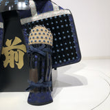 【O-063】Dark Blue Thread Laced Black Barrel Shoulder Guards Two-Piece Cuirass Armor：紺糸威黒桶側二枚胴具足