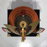 【O-006-K】Gold small plate laced scarlet two-piece cuirass armor (helmet only)：金小札緋威二枚胴（兜のみ）
