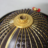 【O-020-K】Deep navy blue thread laced sewn extended two-piece cuirass armor (helmet only)：紺糸縫延二枚胴（兜のみ）