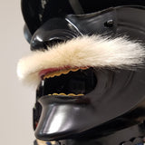 【O-050】Navy Blue Thread Laced Black Matte Riveted Two-Piece Cuirass Armor (Zunari-style Helmet)：紺糸威黒艶消鋲綴二枚胴具足（頭形兜）