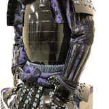 【O-063】Dark Blue Thread Laced Black Barrel Shoulder Guards Two-Piece Cuirass Armor：紺糸威黒桶側二枚胴具足