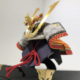 【O-006-K】Gold small plate laced scarlet two-piece cuirass armor (helmet only)：金小札緋威二枚胴（兜のみ）