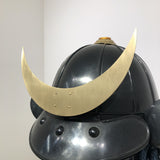 【O-055】Navy and red thread laced chest-fastened black barrel shoulder guards two-piece cuirass armor with twelve-plated helmet (hand-painted traditional lacquer finish)：紺赤糸威胸取黒桶側二枚胴具足・十二間兜（手時代塗）
