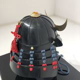 【O-055-K】Navy and Red Thread Laced Munetori Black Barrel-shaped Two-piece Dou Armor (Juunikoma) (Helmet Only)：紺赤糸威胸取黒桶側二枚胴具足（十二間）（兜のみ）