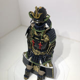 【O-044】Navy Blue Thread Laced Mugwort-Colored Diamond Stitch Two-Piece Cuirass Armor：紺糸威蓬菱綴二枚胴具足