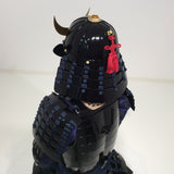 【O-065-1】Deep navy blue thread laced black barrel shoulder guards two-piece cuirass armor：濃紺糸威黒桶側二枚胴具足