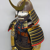 【O-020】Navy Blue Thread Laced Sewn-Extended Two-Piece Cuirass Armor：紺糸縫延二枚胴具足