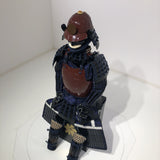 【O-059】Deep navy blue thread laced brown barrel shoulder guards two-piece cuirass armor：●濃紺糸威茶桶側二枚胴具足