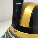 【O-032-K】Deep navy blue thread laced chest-guard two-piece cuirass armor (helmet only)：紺糸威胸取二枚胴具足（兜のみ）