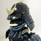 【O-063】Dark Blue Thread Laced Black Barrel Shoulder Guards Two-Piece Cuirass Armor：紺糸威黒桶側二枚胴具足