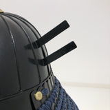 【O-029-K】Deep navy blue thread laced gold karakusa two-piece cuirass armor (helmet only)：濃紺糸威金唐二枚胴具足（兜のみ）
