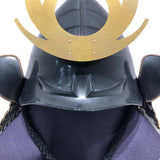 【O-023-K】Woodpecker thread laced vertical joined two-piece cuirass armor (helmet only)： 啄木糸威縦矧二枚胴（兜のみ）