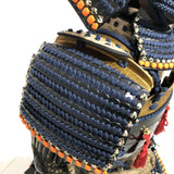 【O-029】Dark Navy Blue Thread Laced Gold Kara Two-Piece Cuirass Armor：濃紺糸威金唐二枚胴具足