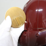 【O-059-K】Deep navy blue thread laced brown barrel shoulder guards two-piece cuirass armor (helmet only)：濃紺糸威茶桶側二枚胴具足（兜のみ）