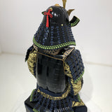 【O-044】Navy Blue Thread Laced Mugwort-Colored Diamond Stitch Two-Piece Cuirass Armor：紺糸威蓬菱綴二枚胴具足