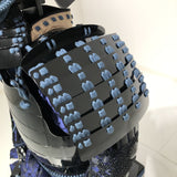【O-063】Dark Blue Thread Laced Black Barrel Shoulder Guards Two-Piece Cuirass Armor：紺糸威黒桶側二枚胴具足