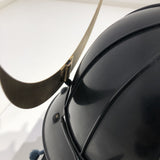 【O-055-K】Navy and Red Thread Laced Munetori Black Barrel-shaped Two-piece Dou Armor (Juunikoma) (Helmet Only)：紺赤糸威胸取黒桶側二枚胴具足（十二間）（兜のみ）