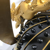【O-024-K】Deep navy blue thread laced Buddha two-piece cuirass armor (helmet only)：紺糸威仏ニ枚胴（兜のみ）