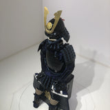 【O-058】Navy Blue Thread Laced Black Okegawa Two-Piece Cuirass Armor with Kuwagata Crest：紺糸威黒桶側二枚胴具足（鍬形）