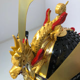 [C-009] Fuji-white thread-dyed black Iyo-fuda (child's armor)