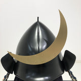 【O-051-K】Navy Blue Thread Laced Black Matte Finish Riveted Two-piece Dou Armor (Momogata) (Helmet Only)：紺糸威黒艶消鋲綴二枚胴具足（桃形）（兜のみ）