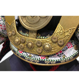 【O-037-K】Dark blue thread laced large-sleeved black two-piece cuirass armor (helmet only)：紺糸威大袖黒二枚胴具足（兜のみ）