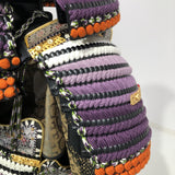 【O-011】Large Plate Purple Gradation Laced Haramaki Armor (Ninotani Helmet)：本大札紫裾濃威腹巻鎧（二之谷兜）