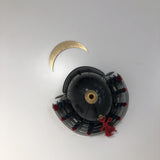【O-055-K】Navy and Red Thread Laced Munetori Black Barrel-shaped Two-piece Dou Armor (Juunikoma) (Helmet Only)：紺赤糸威胸取黒桶側二枚胴具足（十二間）（兜のみ）